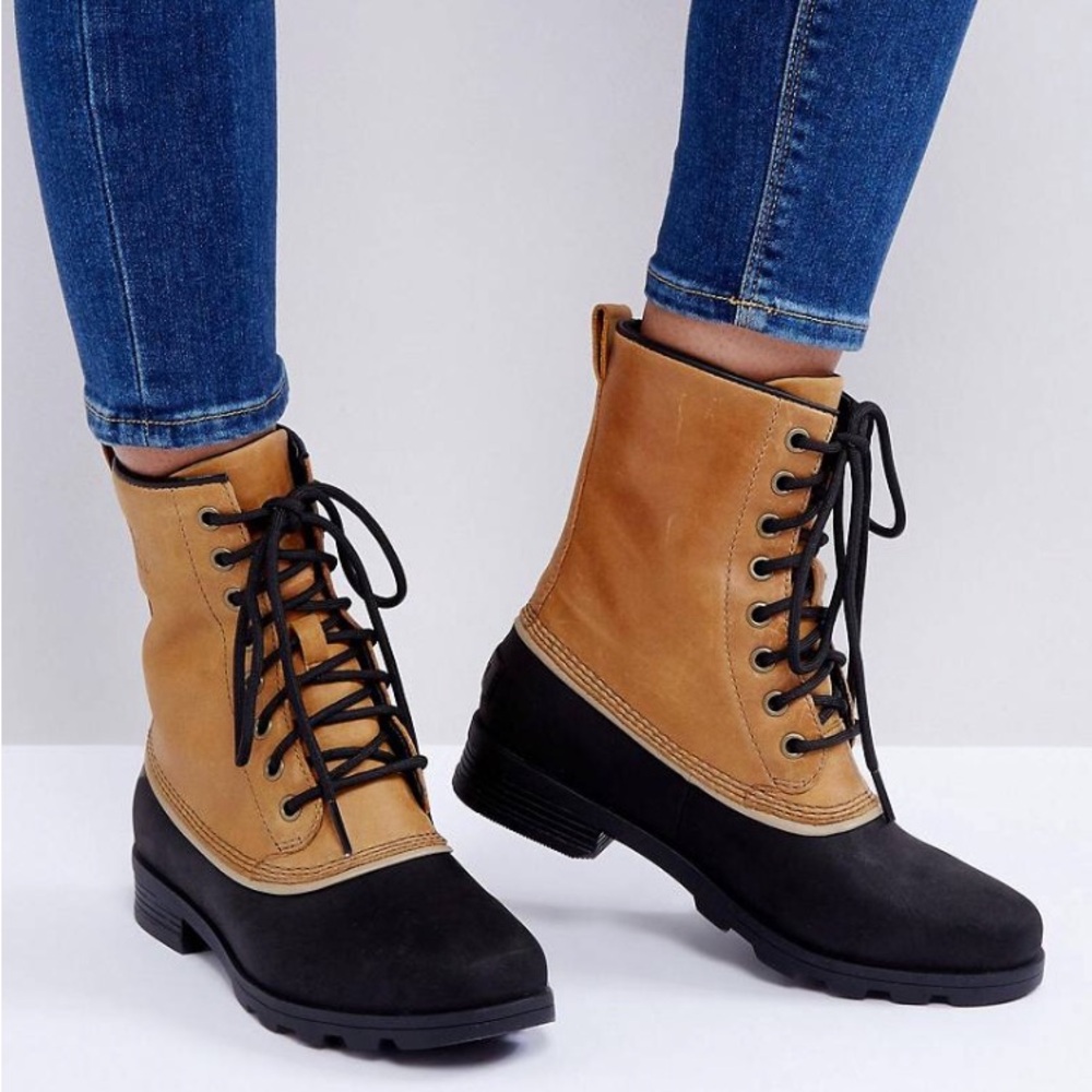 Sorel Emelie 1964 Elk Beige Waterproof Leather Boots